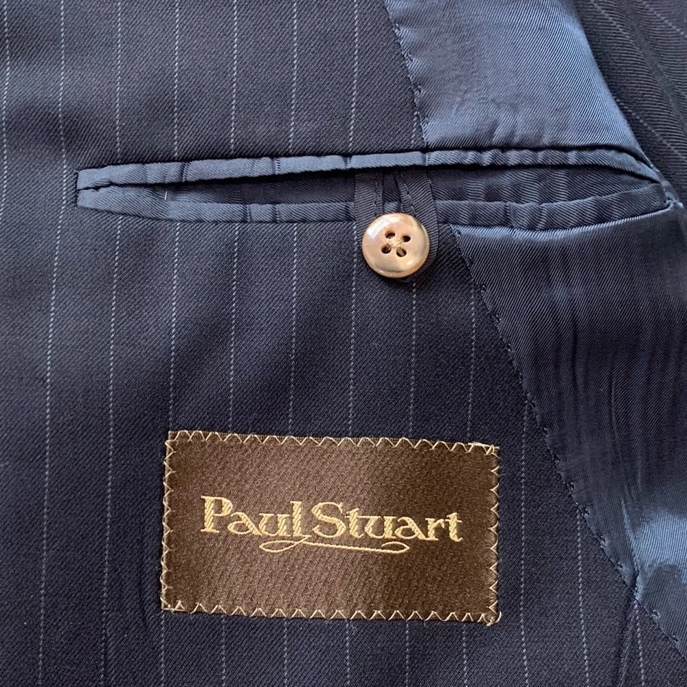 Paul Stuart Stuart IIl Silky Powder‎ Water Resistant Wool Sport Coat Jacket 48L